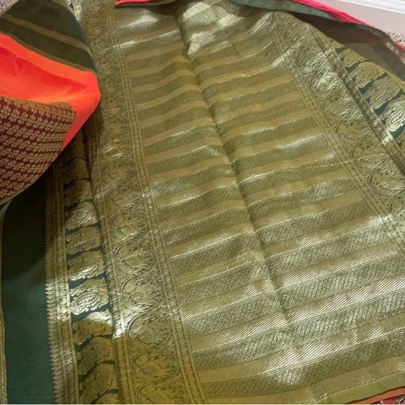 $85 new semi silk saree/sari with stitched blouse. - Picture 6 of 9